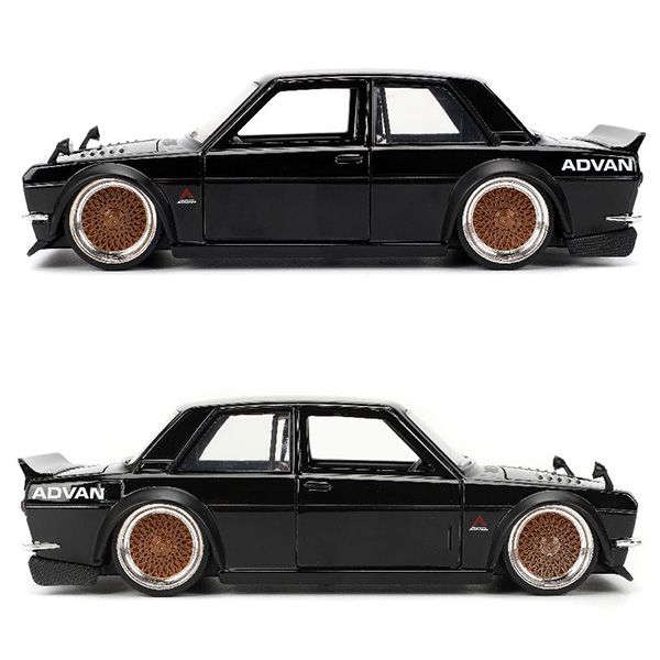 JADATOYS 1:24 JDM TUNER 1973 Datsun 510 Advan ミニカー