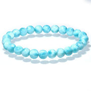約7mm 高品質 ラリマー ブルーペクトライト ブレスレット Larimar ドミニカ産 ソーダ珪灰石