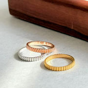 サージカルステンレス指輪　アクセサリー　18kコーティング　INS　金属アレルギー対応