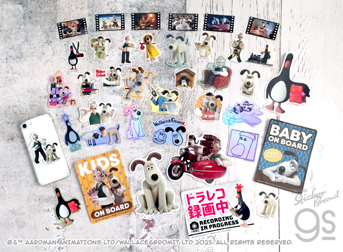 ウォレスとグルミット ビッグサイズステッカー バイク アニメ 車