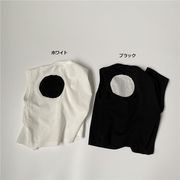 全2色[80-130cm] 女の子男の子 ノースリーブTシャツ タンクトップ 韓国風 トップス キッズ 子供服