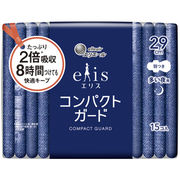 [3月26日まで特価]エリス コンパクトガード 多い夜用 羽つき 29cm 15コ入