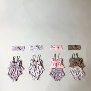 韓国風子供服★子供水着★キッズ水着★女の子★ベビー★子供用★オールインワン★水着★4色★S-XXL