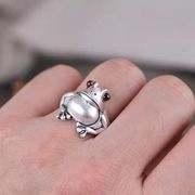 カエルリング 男女 兼用 オープンリング  カエルアクセサリー 蛙 カエル 指輪 カエル雑貨 カエルモチーフ