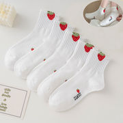 かわいい  いちご柄 靴下 レディースソックス 綿の靴下 レディースアパレル 短いの靴下  いちごの雑貨