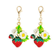 かわいい 人気フラワーズ  いちごのキーホルダー いちごの雑貨 女性 ファッション いちごの アクセサリー