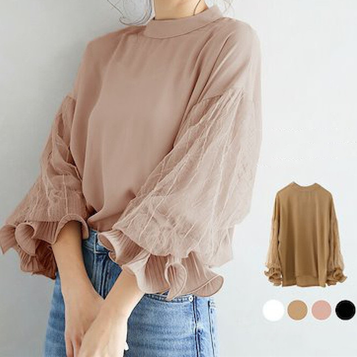 ブラウス 2026年春新作 シフォンシャツ トップス レディース ランタンスリープ きれいめ 可愛い