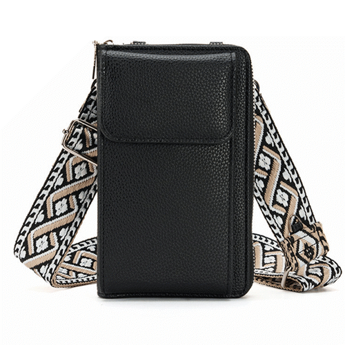 スマホポーチ ショルダーバッグ 肩掛け 幅広 ストラップ スマホケース 財布 スマホバッグ サコッシュ 2way