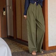 【2022秋新作】韓国風レディース服 着痩せ おしゃれ ロングパンツ パンツ