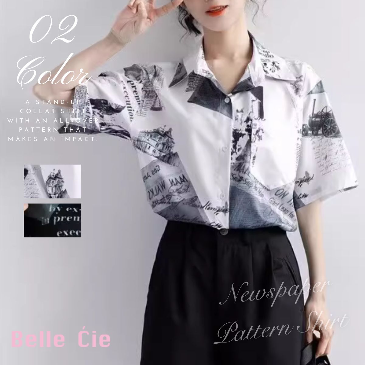 シャツ レディース 柄シャツ 半袖 半袖シャツ ブラウス 韓国