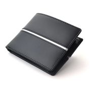 United HOMME 　馬床革　センターカラーライン搭載モデル　ショートウォレット　UH-1073　BKWH
