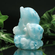 【一点物】彫り物　ラリマー　イルカ　ドミニカ産