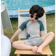 2025夏新作 男の子 半袖連体水着  水泳服砂浜 海水着 子供用水着  ワンピース水着  90-140cm