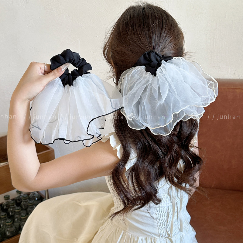シュシュ ヘアアクセサリー 韓国ファッション デザイン チュール
