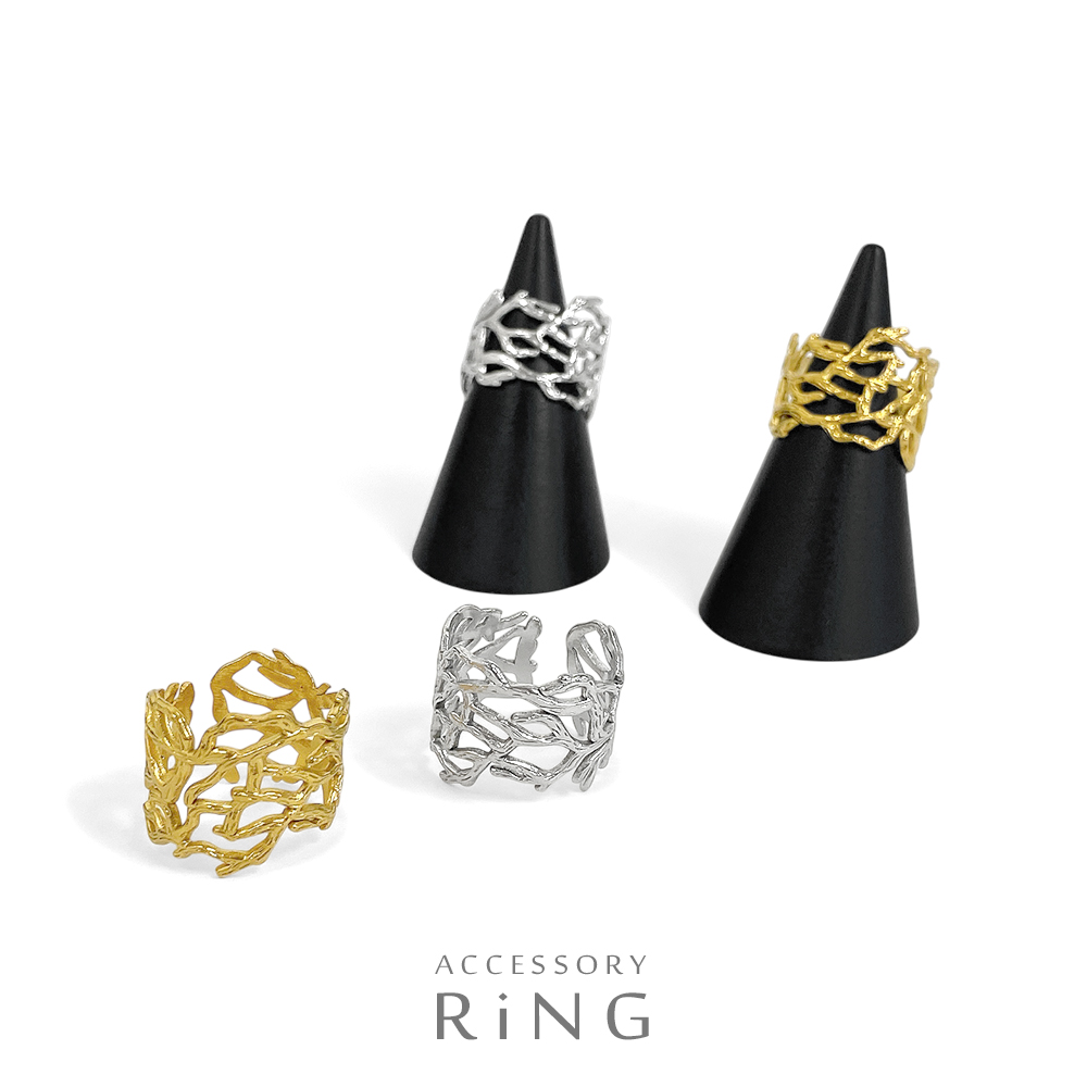 ▼MAGGIO▼透かしデザインステンレスリング　指輪