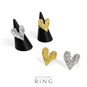 ▼MAGGIO▼エンボスハートステンレスリング　指輪