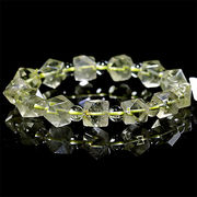 高品質 約9mm リビアングラス 隕石 ブレスレット Libyan desert glass