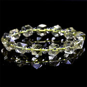 高品質 約9mm リビアングラス 隕石 ブレスレット Libyan desert glass