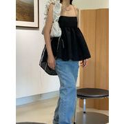 2025FW 今年大人気 2025年 夏物 フレアーバック レースカーディガン 無袖 レディース ゆったり