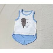 【2点セット】2025春夏新作 子供服  ベビー服  アパレル   袖なし  tシャツ+ショットパンツ   男女兼用