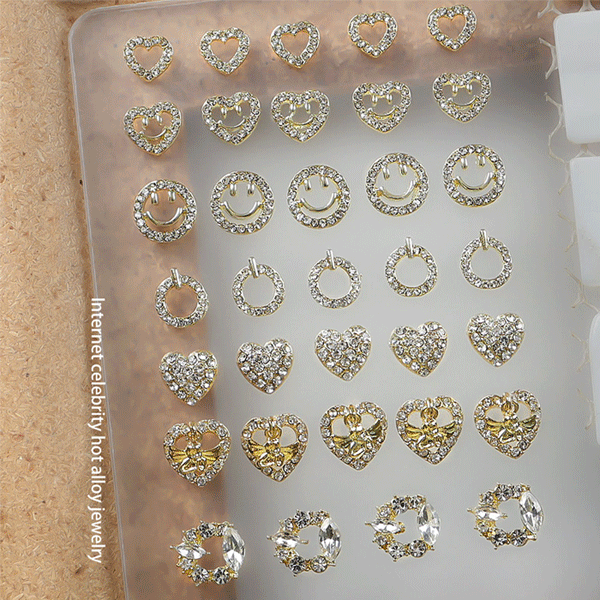 ネイルパーツ セルフネイル ハンドメイド DIY アクセサリーパーツ フラワー バタフライ 蝶々 ジルコニア