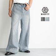 【2025年夏の新作】チルワイド  フレアデニム  パンツ  ジーンズ  ジーパン／MinoriTY