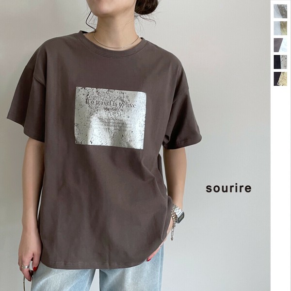 【2025新作】スクエア箔オーバーサイズTシャツ