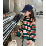 秋新しい  子供服 ★女の子長袖パーカー★ファッションパーカー★韓国風子供春秋服★90-140
