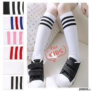 KIDS☆3本ラインハイソックス【りぼん/トリプルライン/スクール/チア/靴下/キッズジュニア子供服】