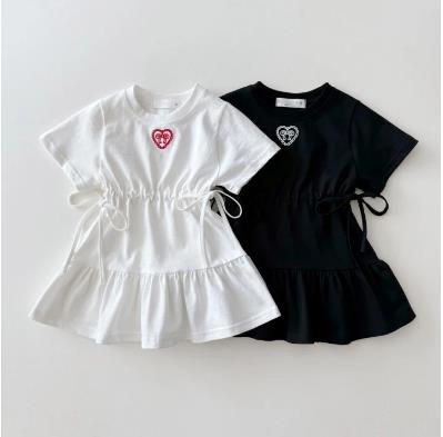 2025夏新作 韓国子供服 子供服 ベビー服  キッズ服 夏服 ワンピース 90~130CM 2色