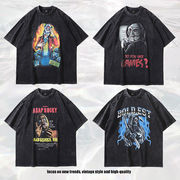 メンズ ビンテージ風 半袖Tシャツ 男女兼用 ストリート系 トップス 春夏 2025新作★全4タイプまとめ