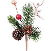 【造花】スノーパインコーンミックスピック　ミックス