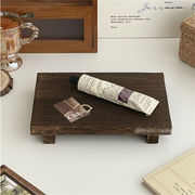 限定数量セール  省スペース 天然木製収納ラック 香水・コスメ整理 デスクトップ用 レトロデザイン