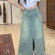 今季マストバイ 　おしゃれ ボトムス  chic 韓国ファッション  ハイウエスト  デニム  ハーフスカート