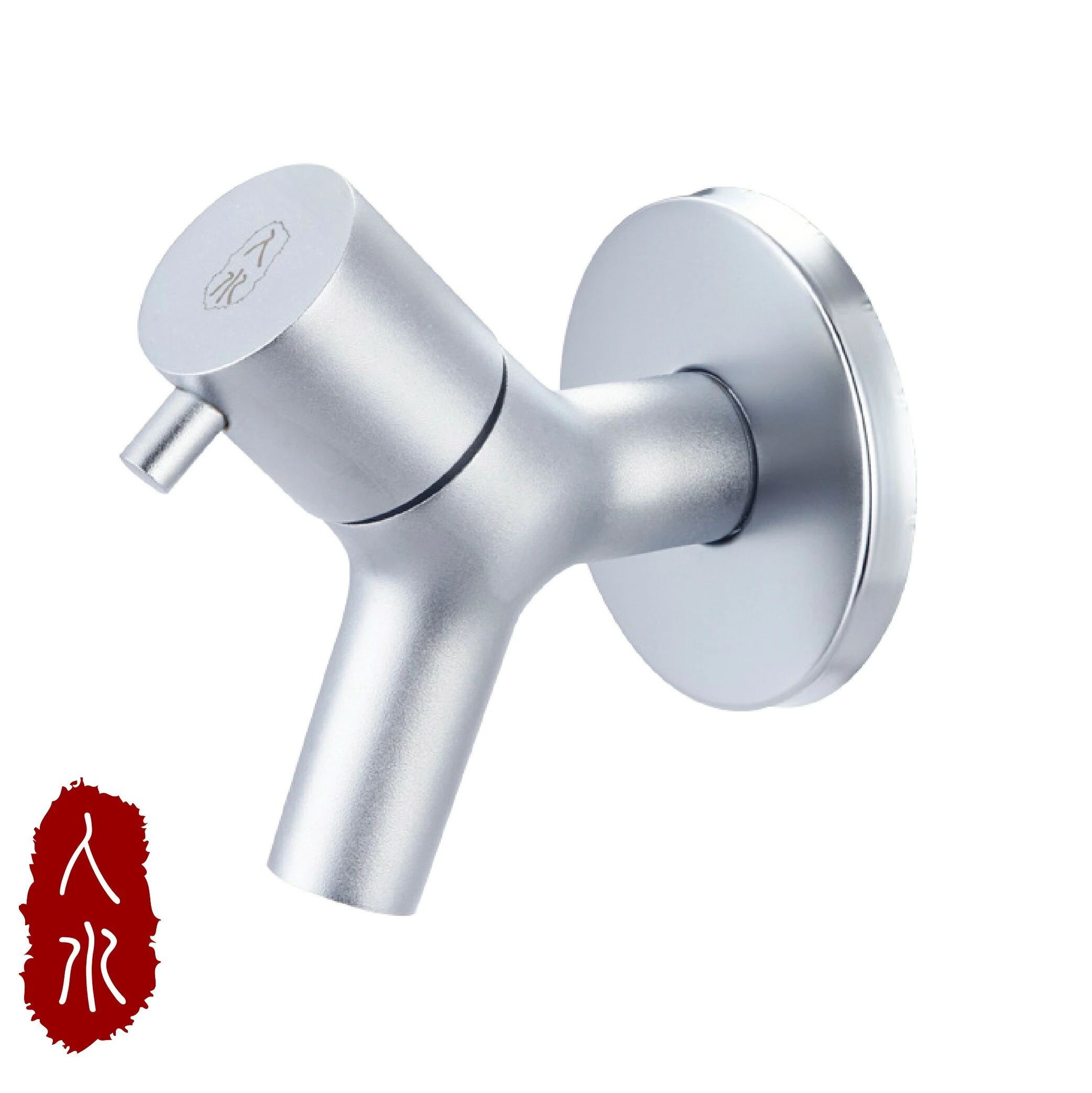 簡水栓 マットシルバー 屋外用蛇口【送料無料】【在庫あり】【直送可】