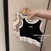 2025夏新品　CC   子供服　キッズ　ベスト　無袖　Tシャツ　90-140cm  3色