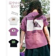 2025新作 韓国風子供服  男女兼用 半袖   トップス     Tシャツ  カジュアル   100cm-170cm&M-L