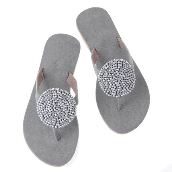 ★バリ島より入荷!★ ビーズデコレーションサンダル matahari silver
