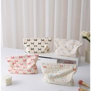 化粧ポーチ 多機能　収納ポーチ　小物収納　韓国ファッション　蝶結び