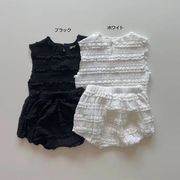 全2色[73-100cm]  子供2点セット ノースリーブトップス+パンツ セットアッブ ベビー キッズ 子供服
