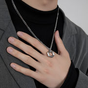 チタンスチールネックレス メンズ鎖骨ネックレス メンズアクセサリー チタンスチールアクセサリー