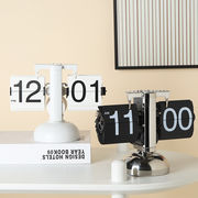 フリップクロック レトロ置き時計 デスククロック パタパタ時計 卓上時計 入学 新築祝い 贈り物 プレゼント