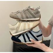 パンプス スニーカー 運動靴 メッシュ 透湿 レトロ 韓国風