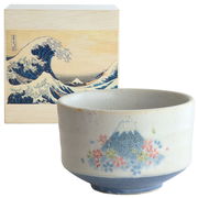 茶楽JAPAN　桜富士　抹茶碗　木箱青波