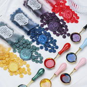 シーリングワックス ビーズ  封蝋 シーリングスタンプ ワックスビーズ wax 花 フラワー ひまわり 手紙