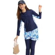 [Wotivon] 水着 レディース 体形カバー 5点セット ラッシュガード フィットネス水着 UPF50+