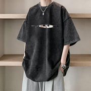 2025春夏新作 メンズ 男 カジュアル  半袖 丸首  プリント トップス Tシャツ インナー M-3XL