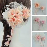 【和風髪飾 】夏祭り　着物浴衣　 和風ヘアピン　へアアクセサリーYH00032