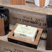 木調のソープトレイ！ WOODY（ウッディ）角型ソープディッシュ（黒）