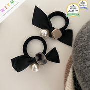 パール リボン ヘアゴム 髪留め 髪飾り ヘアアクセサリー 蝶結び レディース おしゃれ